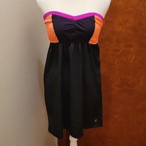 Hurley Color Block Strapless Dress with Sweetheart neckline in size M